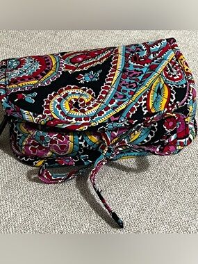 Vera Bradley Parisian Paisley Small Fold & Tie Makeup or Jewelry Travel Bag